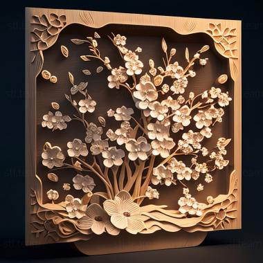 3D model st cherry blossoms (STL)